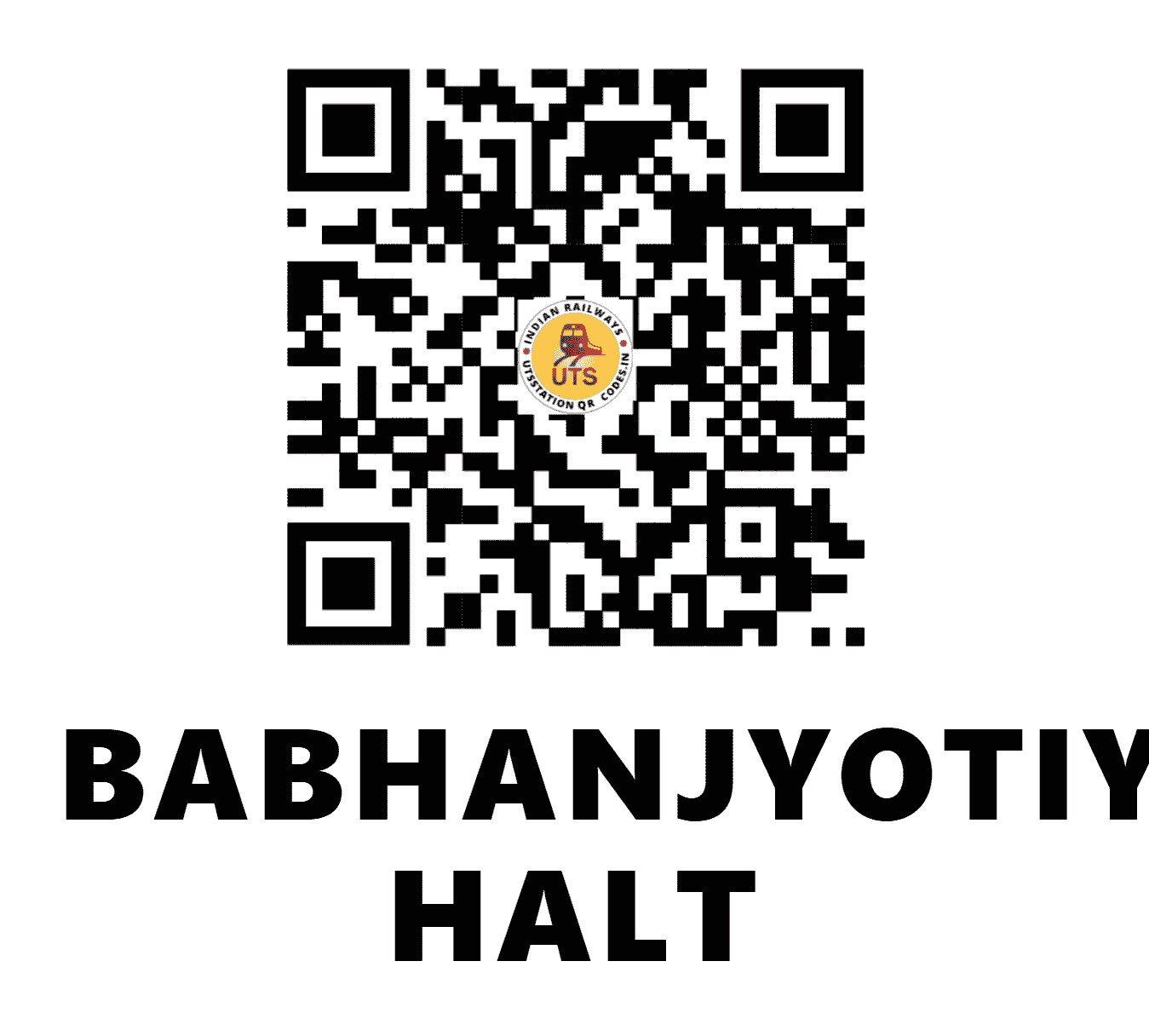 UTS QR Code for BABHANJYOTIYA HALT - BNGY - NE (UTTAR PRADESH)